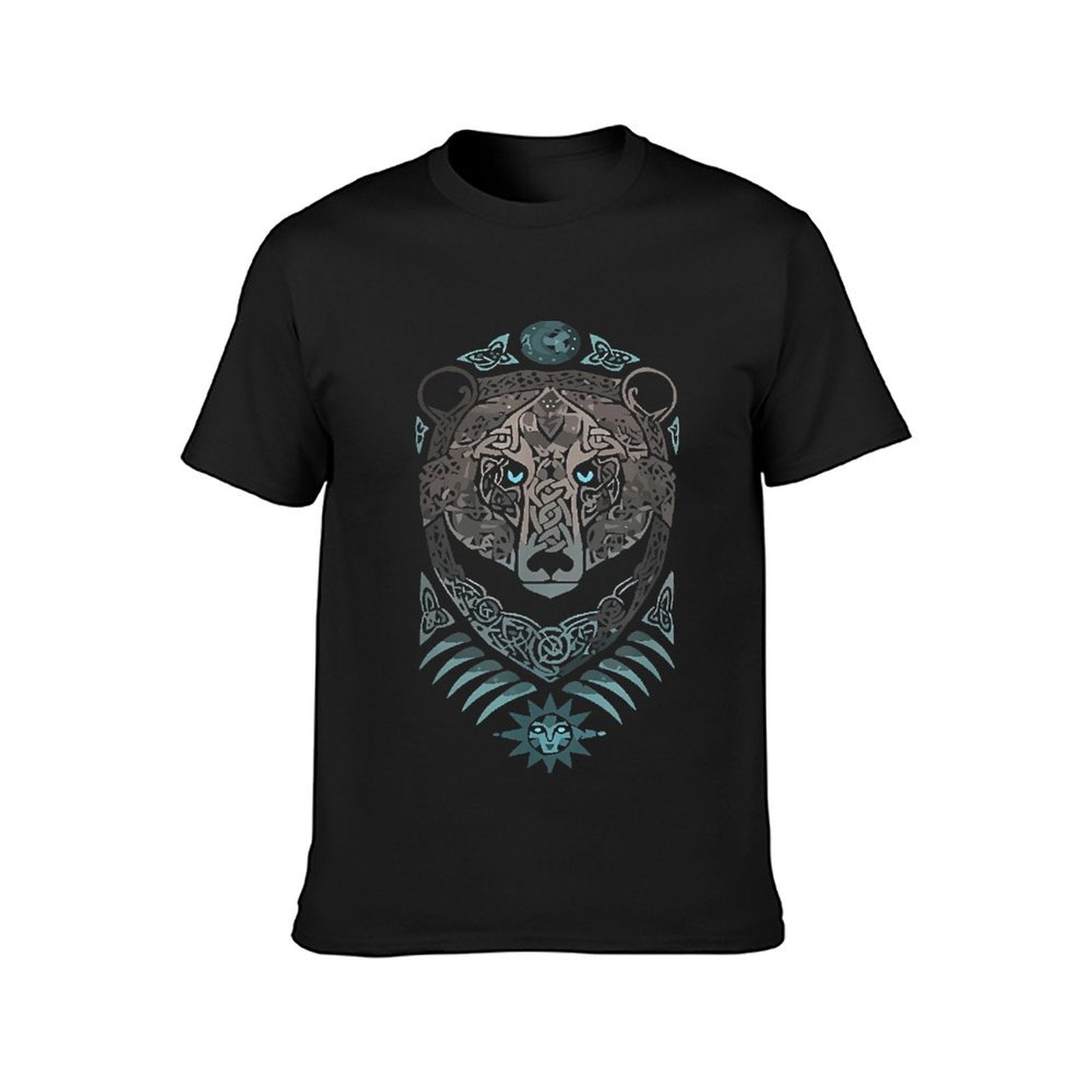 Inkmay Casual Cotton T-shirt Celtic Wolf Design With Intricate Patterns Unisex T-shirtPrint-Ready SoftTouch T-Shirt