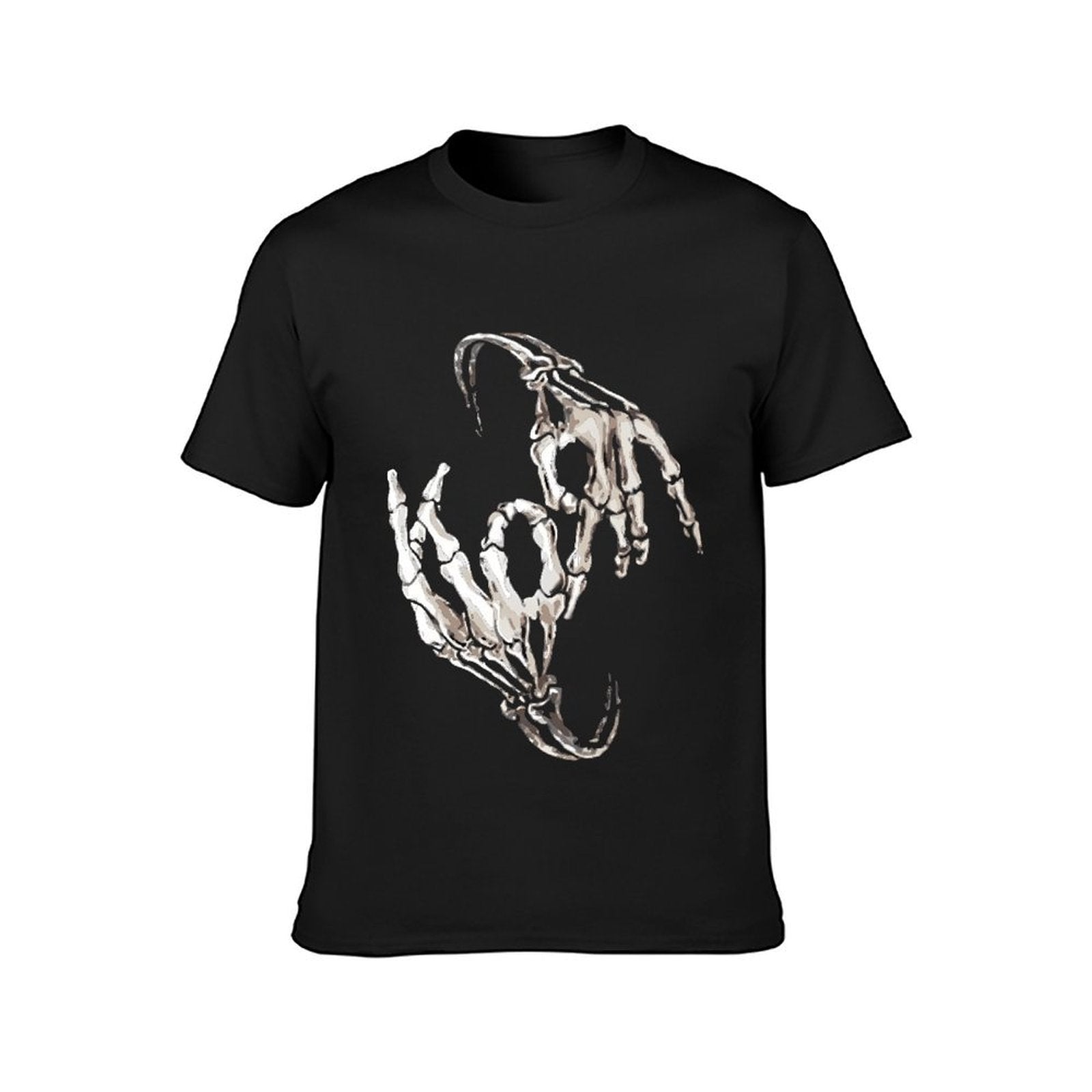 Inkmay Casual Cotton T-shirt Skeletal Hands Reaching Outwards Artwork Design Unisex T-shirtSoft ComfortFit T-Shirt