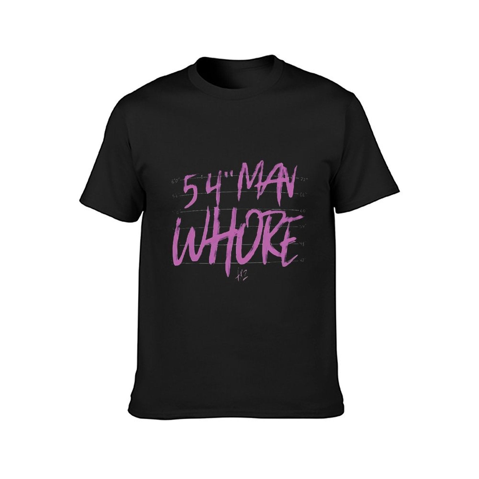 Inkmay Casual Cotton T-shirt Purple Text On Black Background Art Unisex T-shirtSoftstyle Crewneck T-Shirt