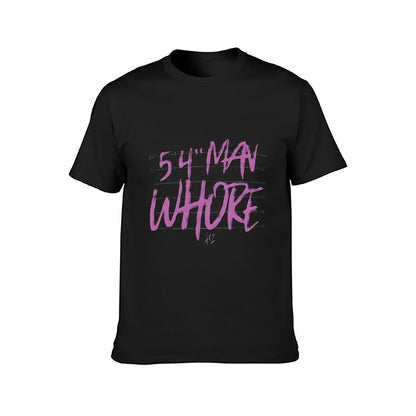 Inkmay Casual Cotton T-shirt Purple Text On Black Background Art Unisex T-shirtSoftstyle Crewneck T-Shirt