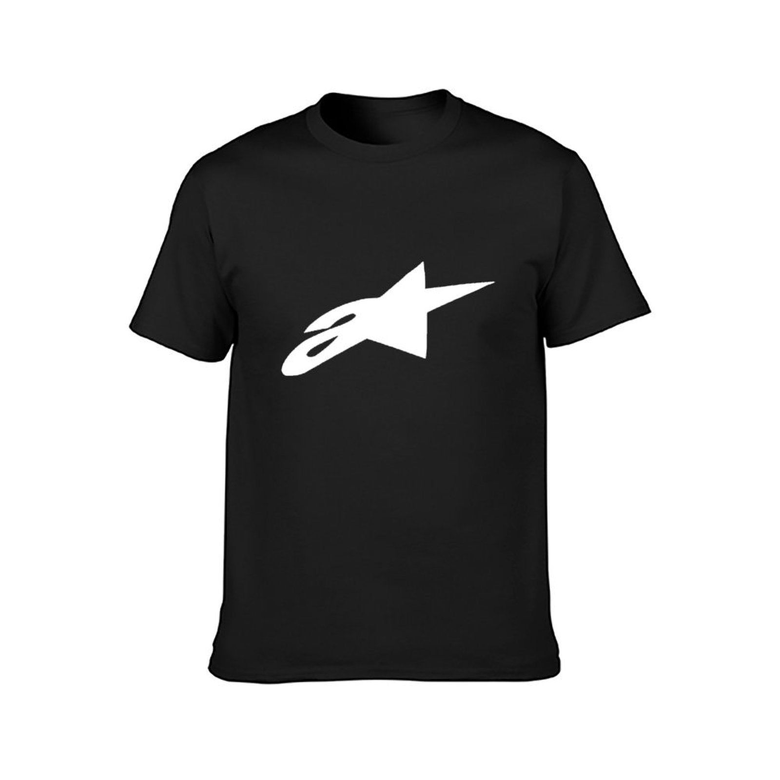 Inkmay Casual Cotton T-shirt Abstract White Logo On Gray Background Unisex T-shirtStandard Signature T-Shirt