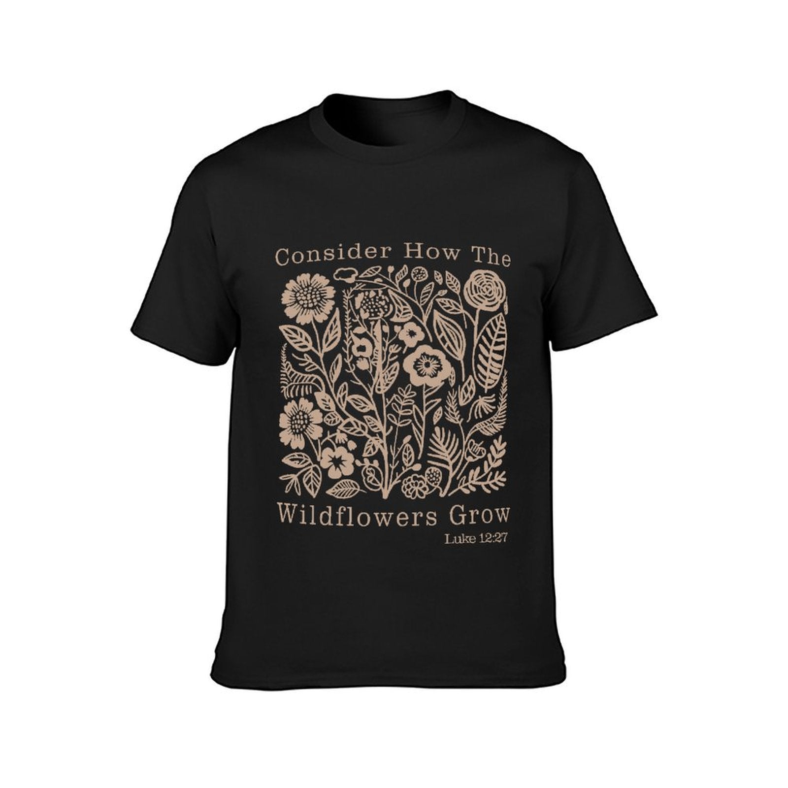 Inkmay Casual Cotton T-shirt Solid Beige Background No Patterns Unisex T-shirtMen¡¯s / Women¡¯s / Youth StreetLine T-Shirt