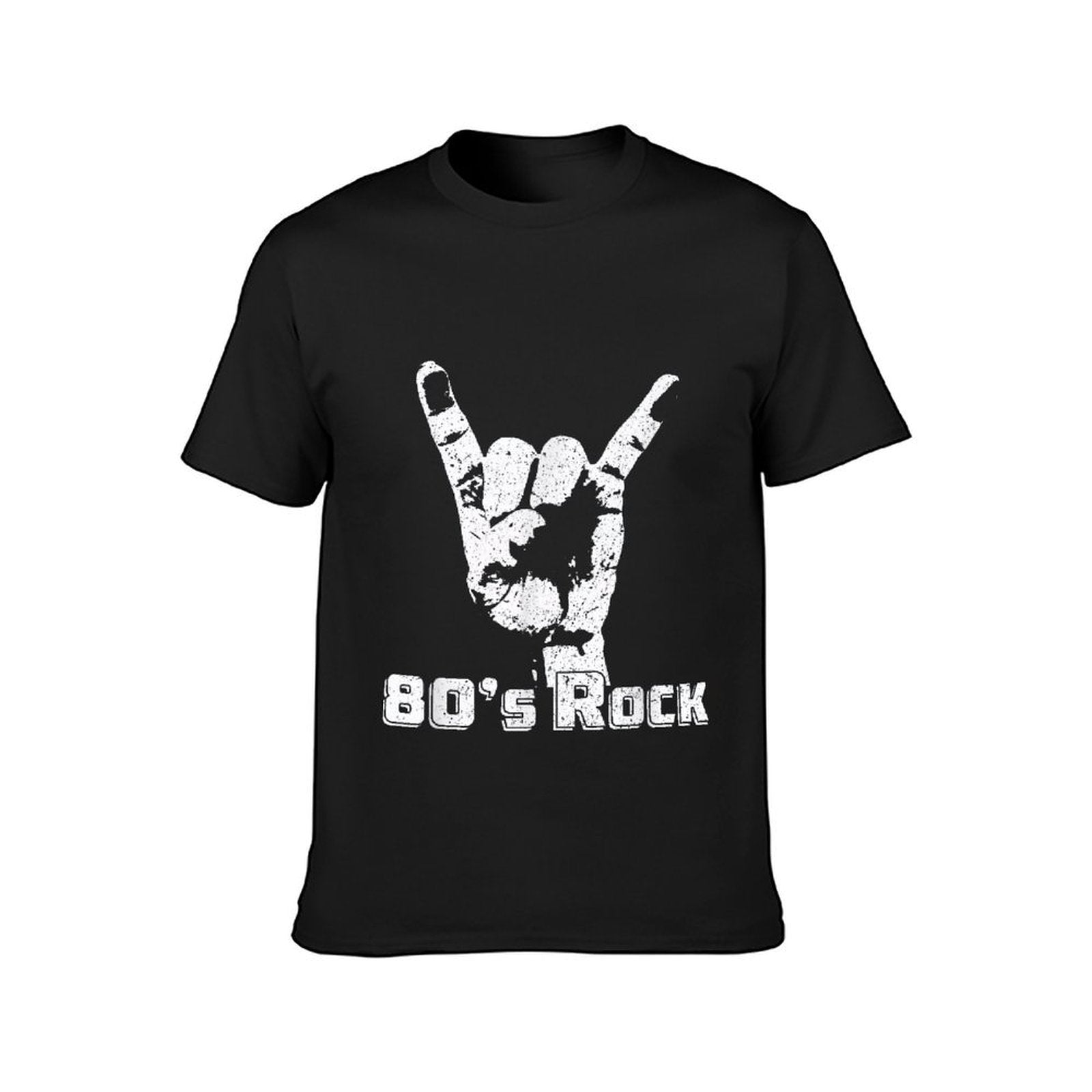 Inkmay Casual  Cotton T-shirt Hand Gesture With Eighties Rock Design Unisex T-shirtStandard ClassicFit T-Shirt