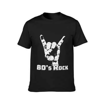 Inkmay Casual  Cotton T-shirt Hand Gesture With Eighties Rock Design Unisex T-shirtStandard ClassicFit T-Shirt