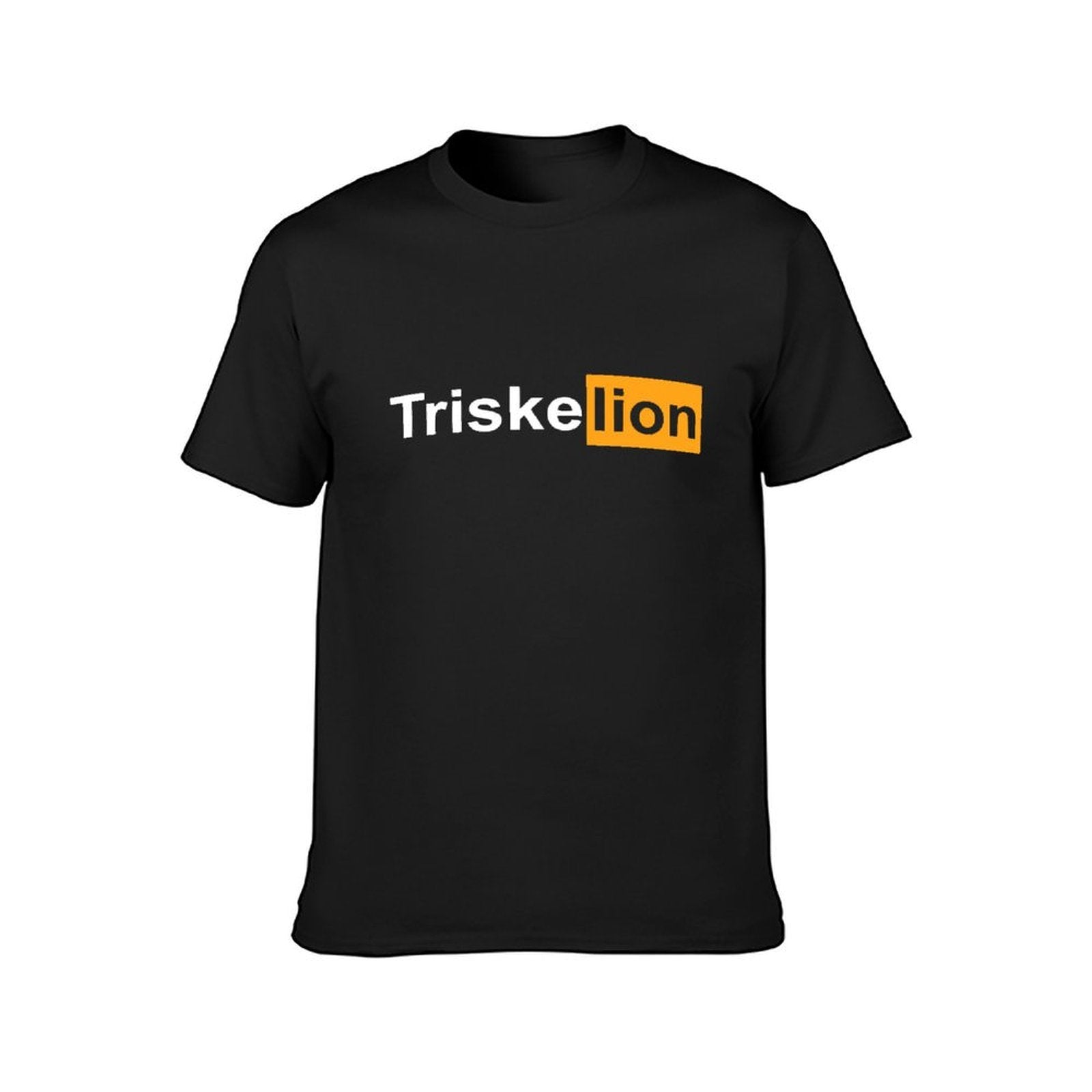Inkmay Casual Cotton T-shirt Abstract Orange And White Design Unisex T-shirtEasy-Care Clean T-Shirt