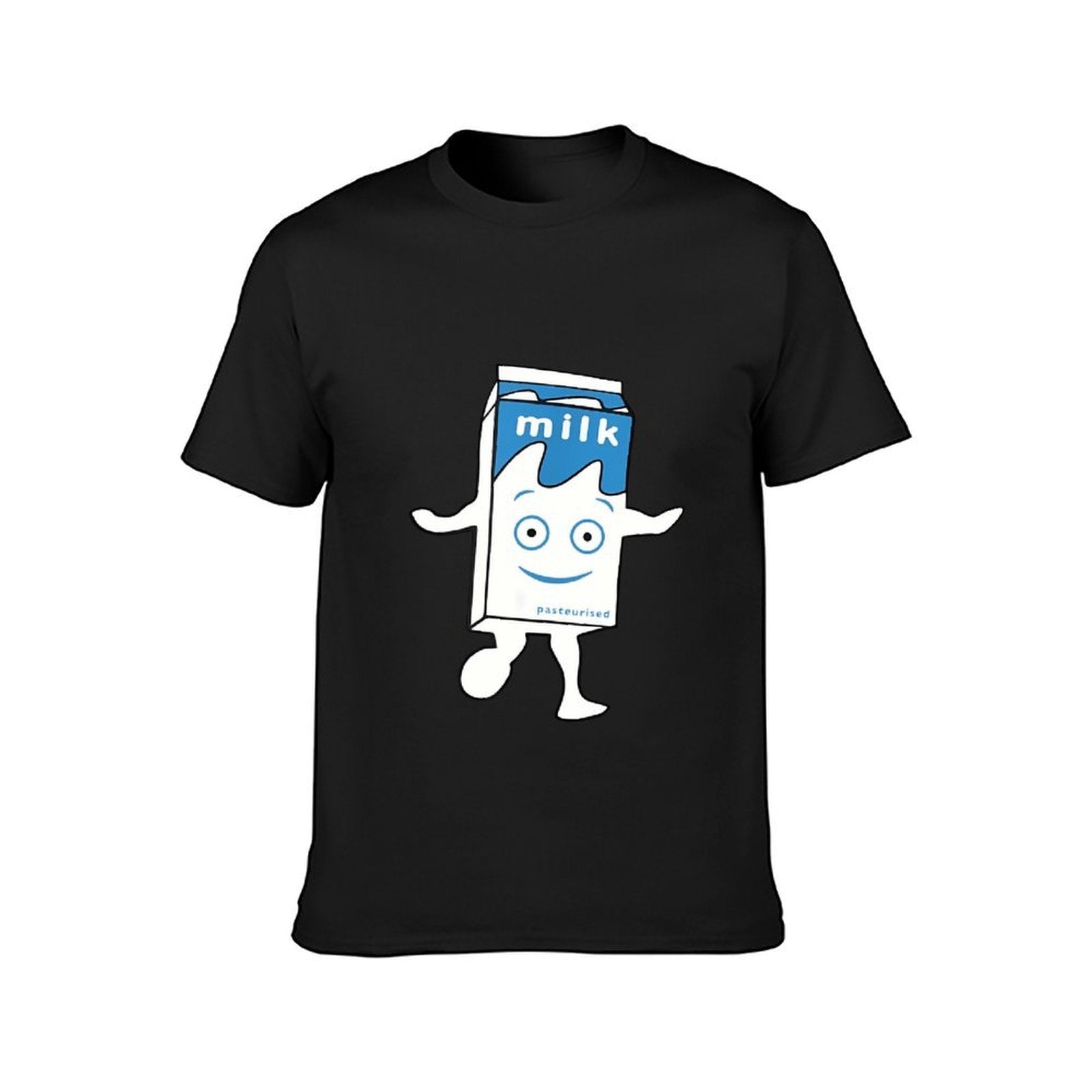Inkmay Casual Cotton T-shirt Milk Box With Happy Face Design Unisex T-shirtStrong Fade-Proof T-Shirt