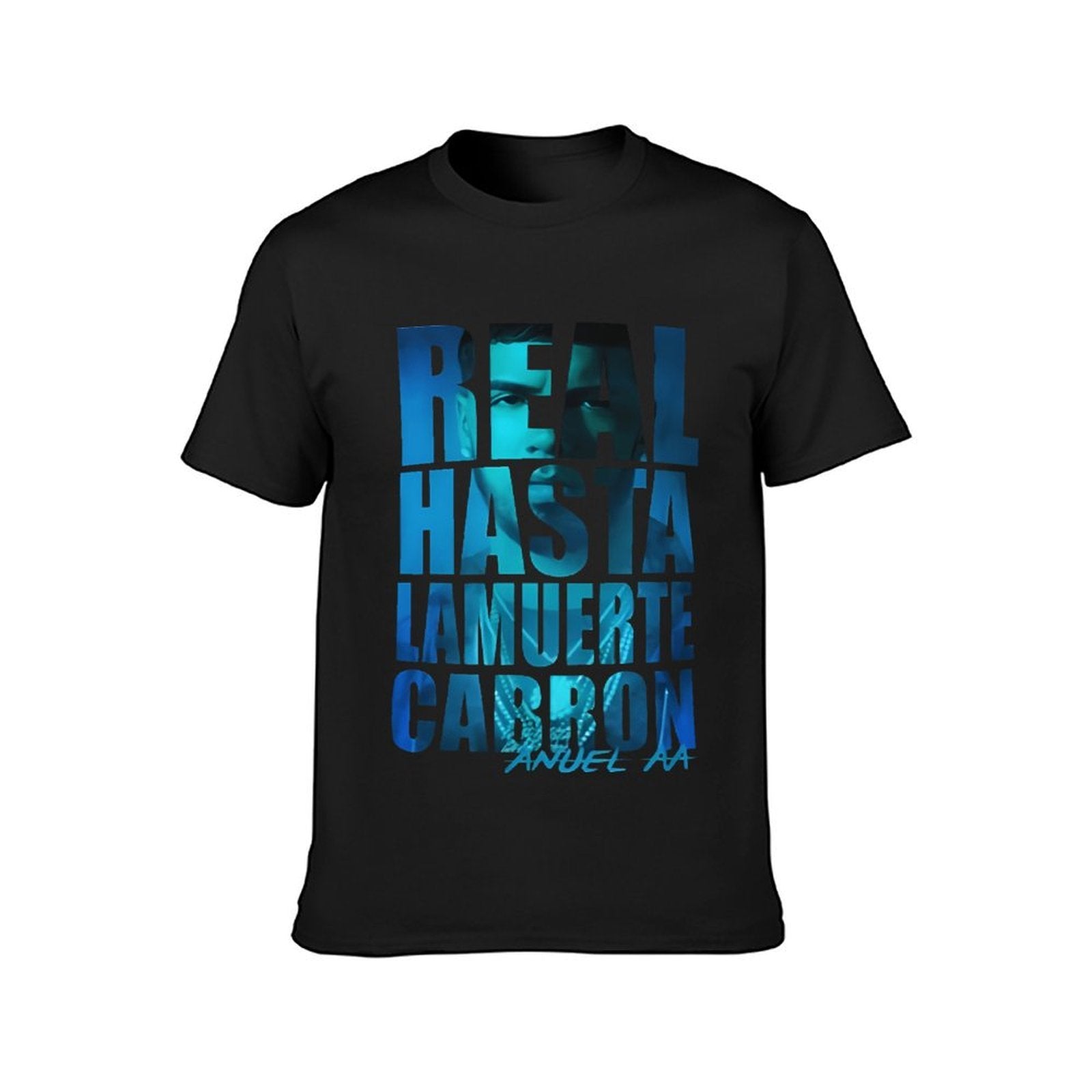 Inkmay Casual  Cotton T-shirt Real Hasta La Muerte Carbon Unisex T-shirtEasyStyle V-Neck T-Shirt