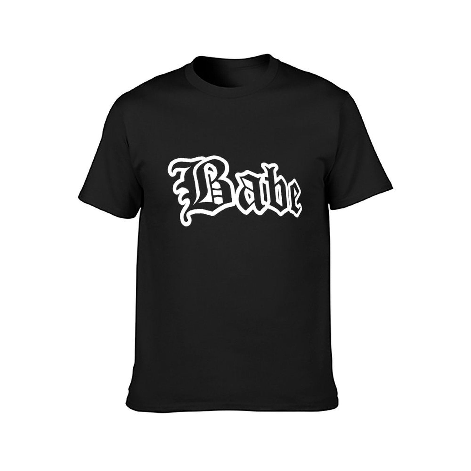 Inkmay Casual Cotton T-shirt Babe In Gothic Style Font Unisex T-shirtSharp Edition T-Shirt