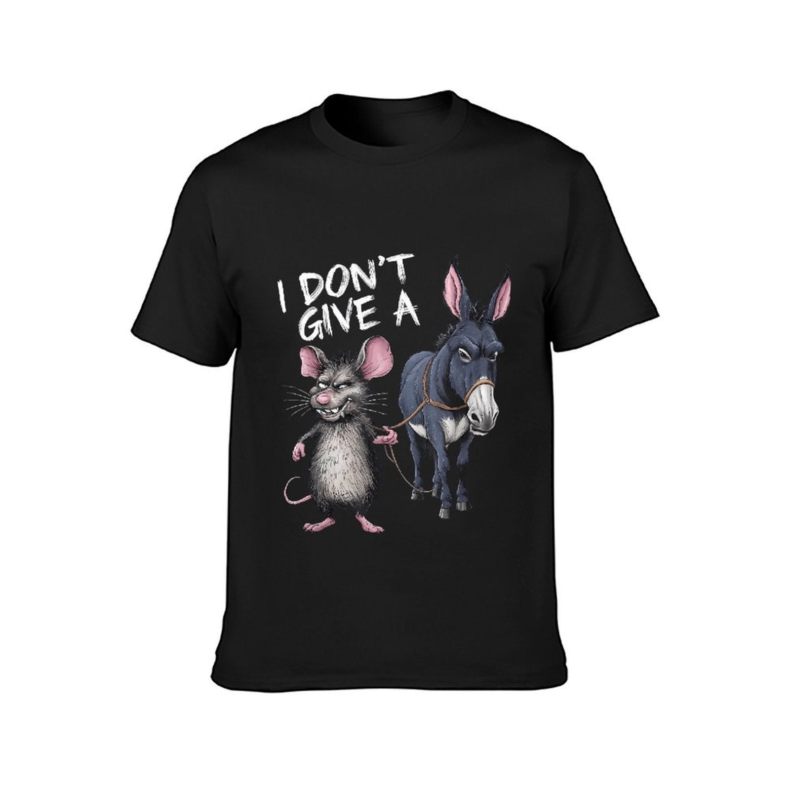 Inkmay Casual Cotton T-shirt Animal Print With Donkey And Mouse Unisex T-shirtHeritage RelaxFit T-Shirt