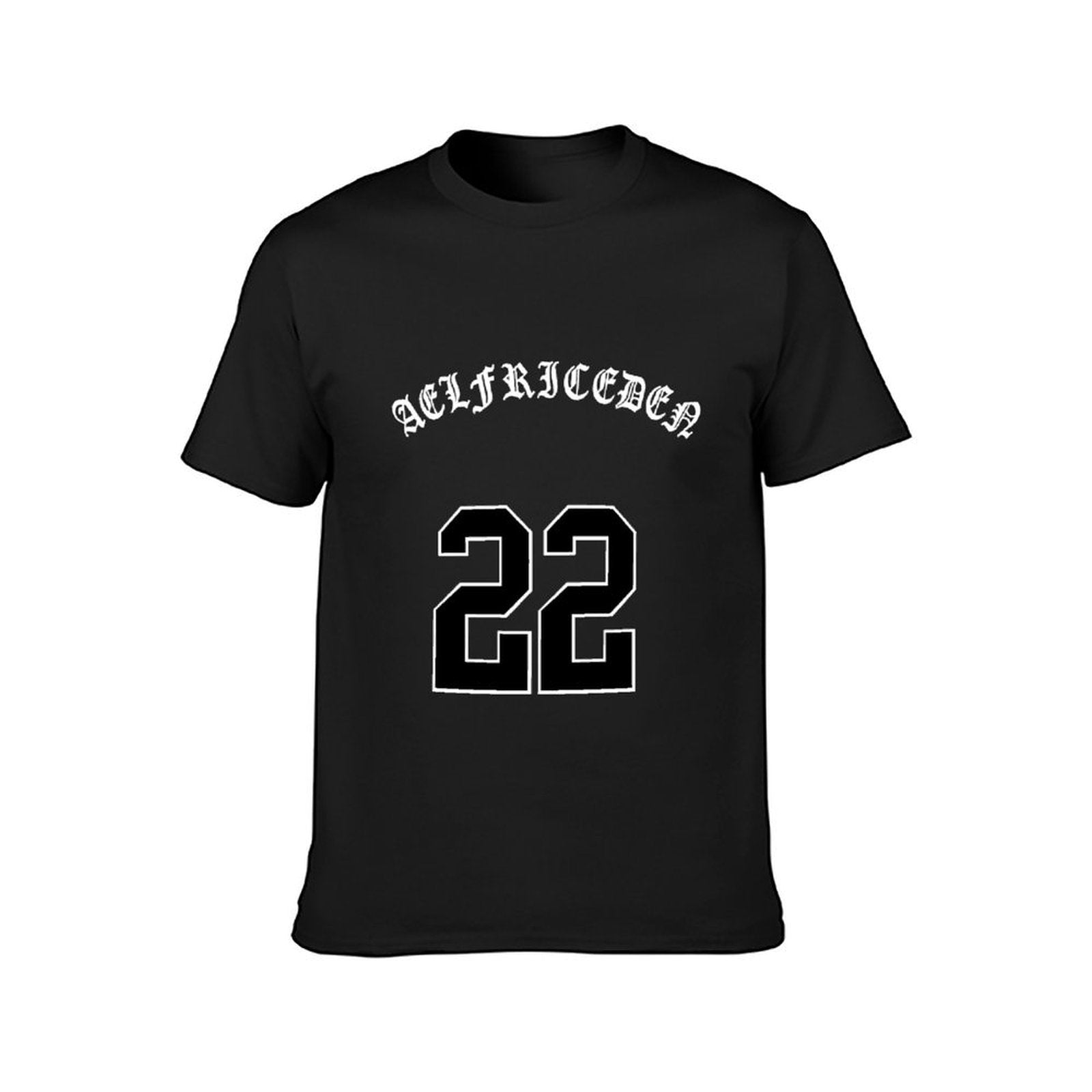 Inkmay Casual Cotton T-shirt Bold Black Number Twenty Two Print Unisex T-shirtEco-Conscious Heritage T-Shirt