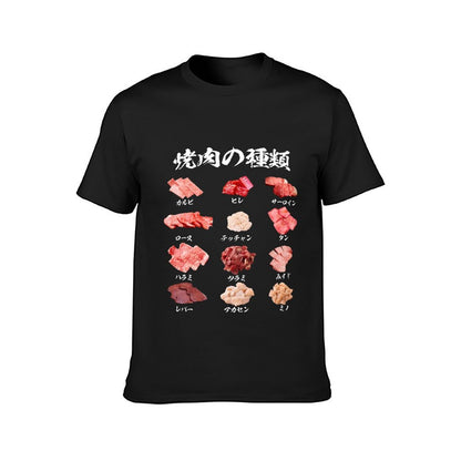 Inkmay Casual Cotton T-shirt Meat Varieties Displayed In Rows Unisex T-shirtPlain TimelessComfort T-Shirt