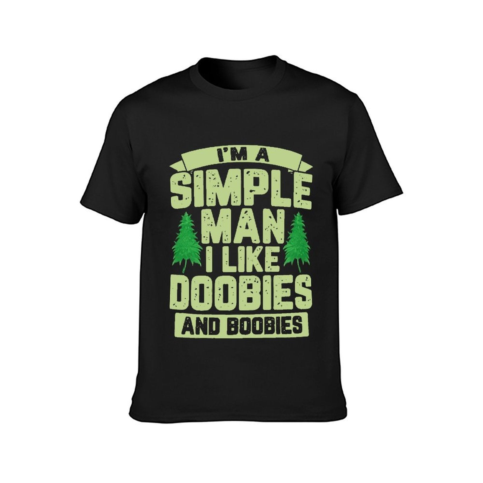 Inkmay Casual  Cotton T-shirt Green Trees On Light Background Design Unisex T-shirtBreathable Eco / Sustainable T-Shirt