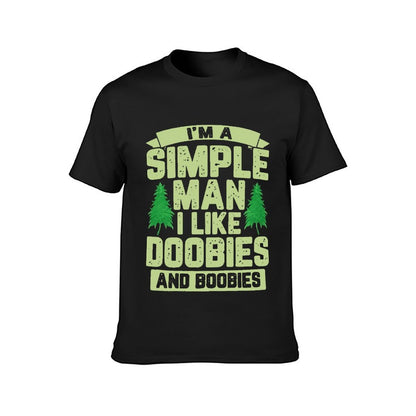 Inkmay Casual  Cotton T-shirt Green Trees On Light Background Design Unisex T-shirtBreathable Eco / Sustainable T-Shirt