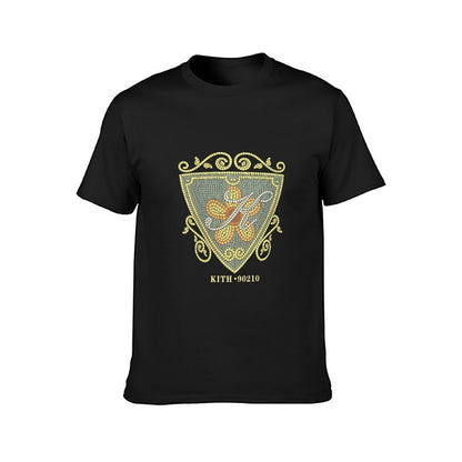 Inkmay Casual Cotton T-shirt Mosaic Shield Design With Floral Motifs Unisex T-shirtUltra Durable Premium T-Shirt