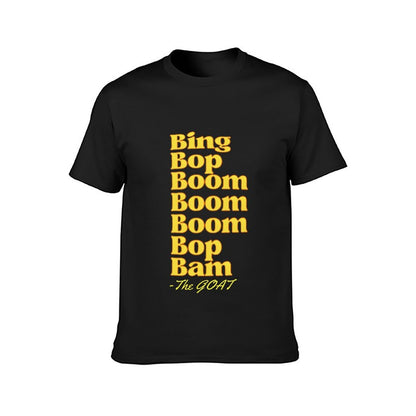 Inkmay Casual Cotton T-shirt Bing Bop Boom Pattern Print Design Unisex T-shirt