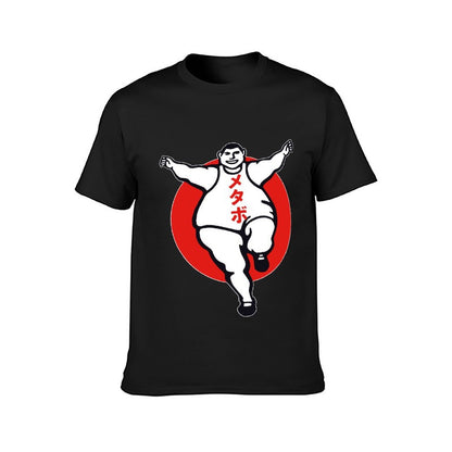 Inkmay Casual Cotton T-shirt Bold Red Circle With Sumo Wrestler Unisex T-shirtActiveStyle Softstyle T-Shirt