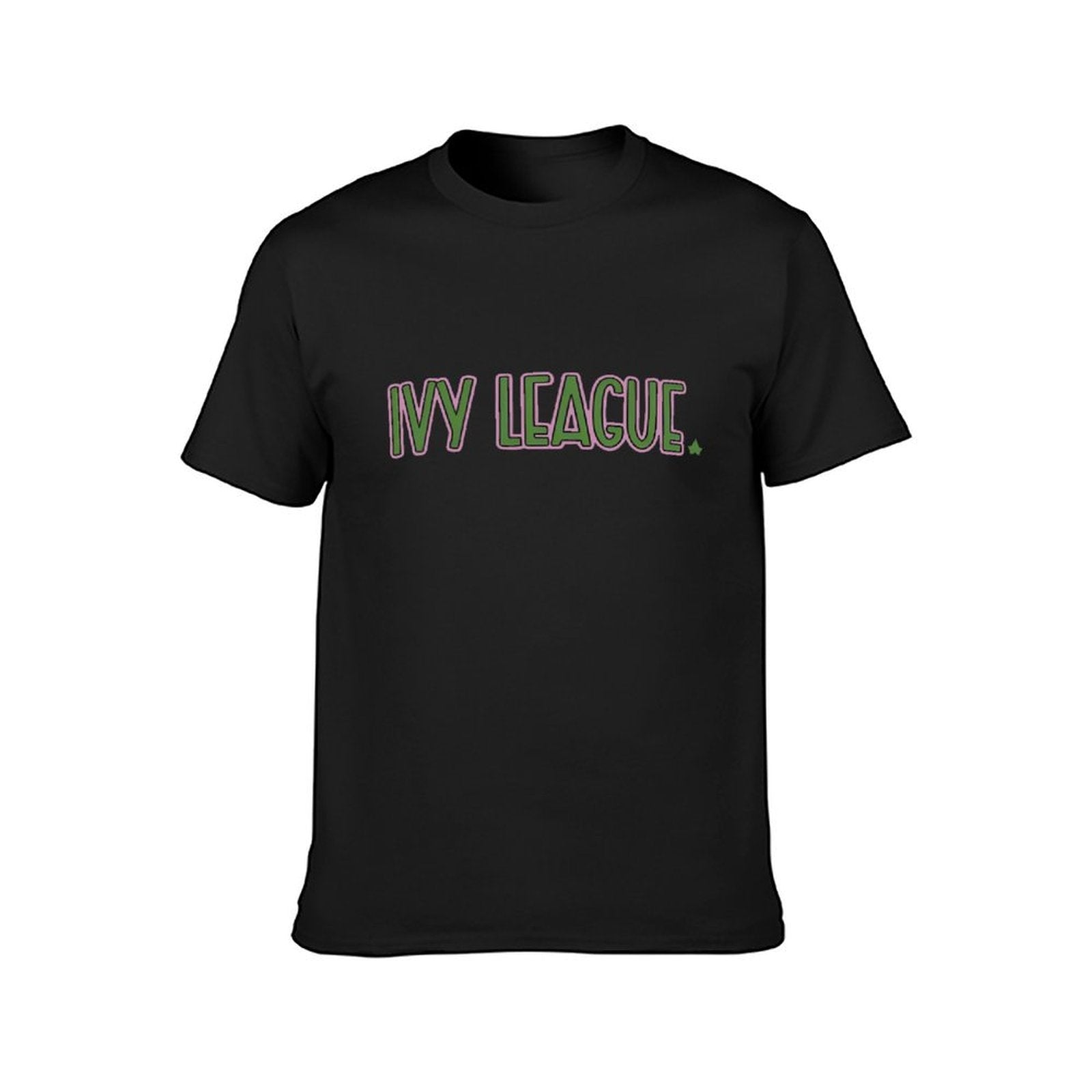 Inkmay Casual  Cotton T-shirt Ivy League Text On Pink Background Unisex T-shirtPlain Logo-Ready T-Shirt