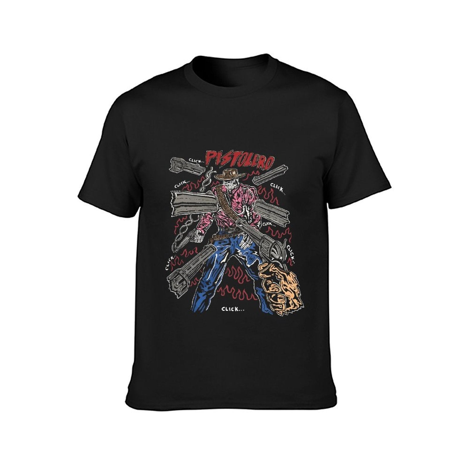 Inkmay Casual Cotton T-shirt Cowboy With Guns And Bandana Unisex T-shirtEasyStyle Studio T-Shirt