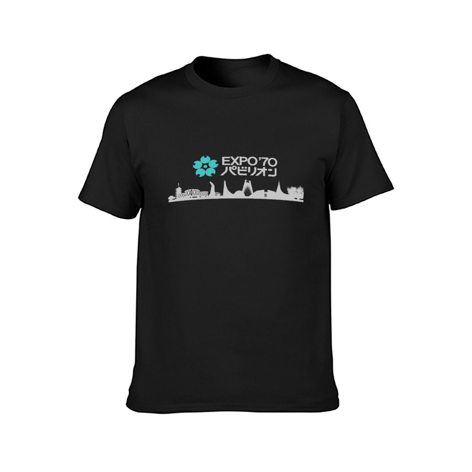 Inkmay Casual Cotton T-shirt Expo Seventy Pavilion Logo With Skyline Unisex T-shirtIndoor Performance T-Shirt