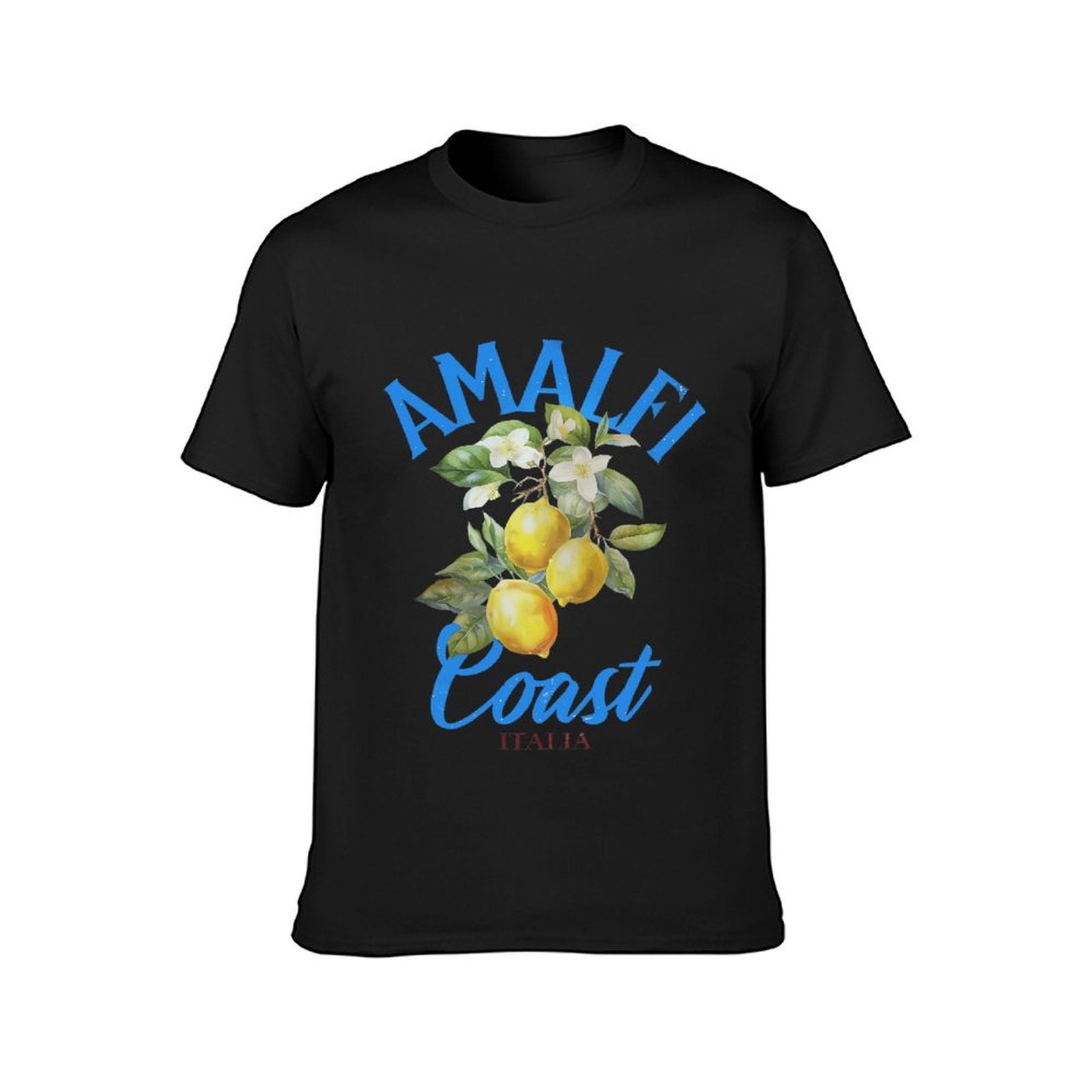 Inkmay Casual Cotton T-shirt Lemon Blossom Branch With Yellow Fruits Unisex T-shirtClean Edges Edition T-Shirt