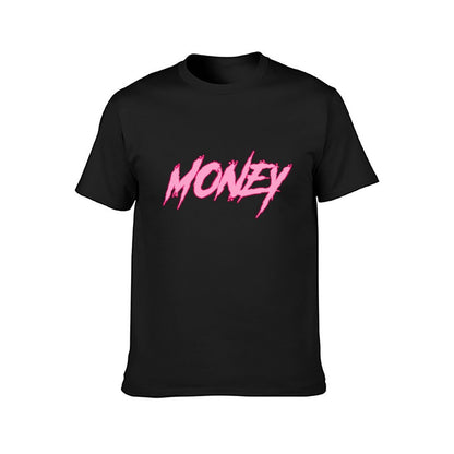 Inkmay Casual Cotton T-shirt Money Text In Pink Colorful Design Unisex T-shirtStudio TimelessComfort T-Shirt