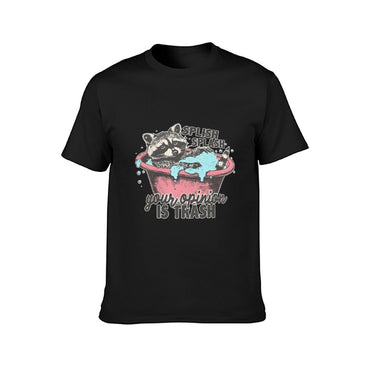 Inkmay Casual Cotton T-shirt Raccoon In Tub With Bubbles Unisex T-shirtActiveLine EssentialFit T-Shirt