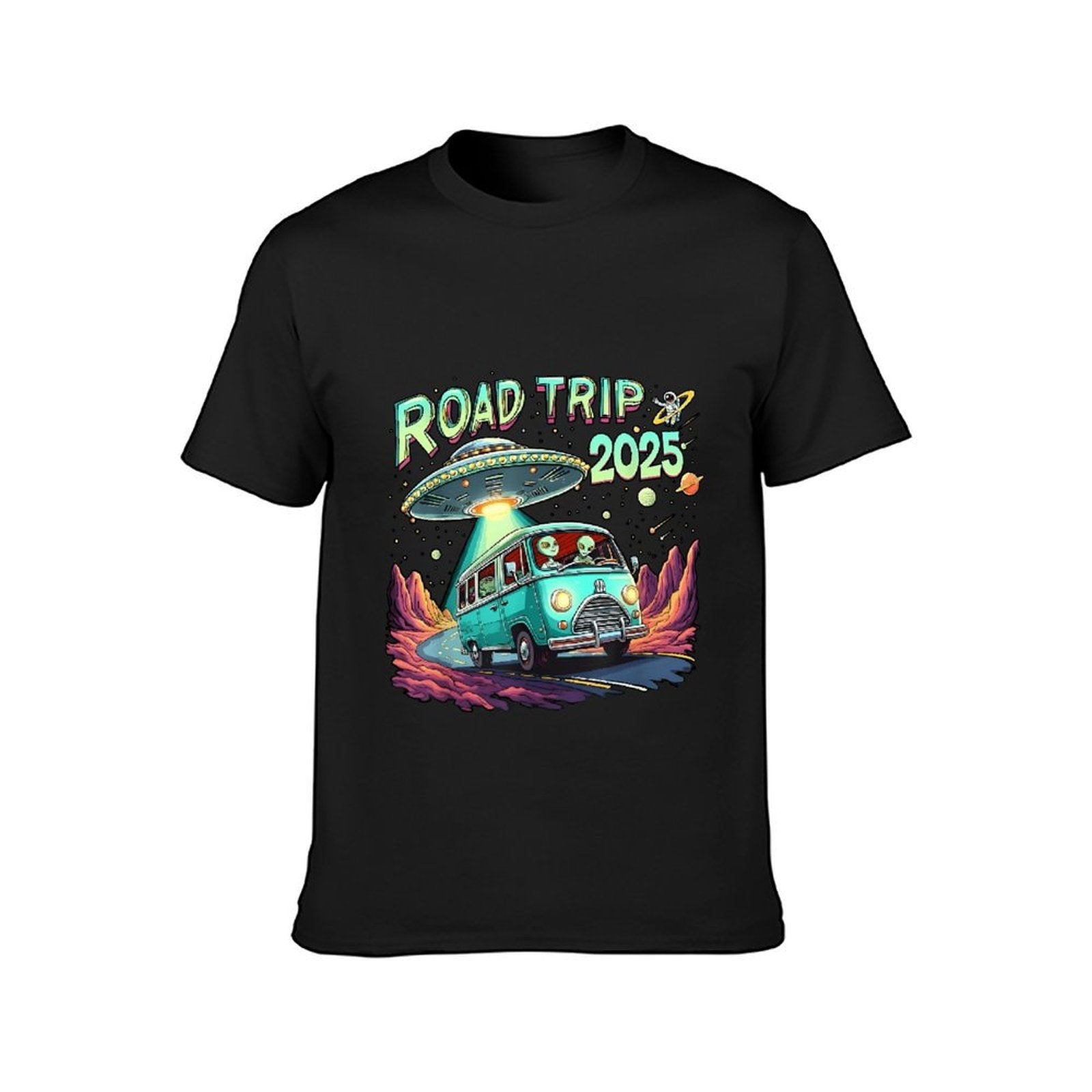 Inkmay Casual Cotton T-shirt Road Trip 2025 Alien Adventure Design Unisex T-shirtEco / Sustainable Recycled T-Shirt