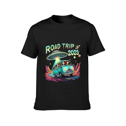 Inkmay Casual Cotton T-shirt Road Trip 2025 Alien Adventure Design Unisex T-shirtEco / Sustainable Recycled T-Shirt