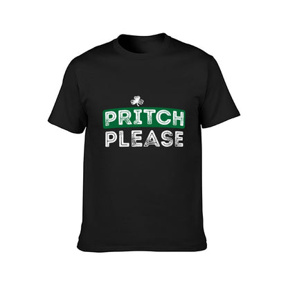 Inkmay Casual  Cotton T-shirt Green Background With White Text Pritch Unisex T-shirtWrinkle-Free TrueComfort T-Shirt