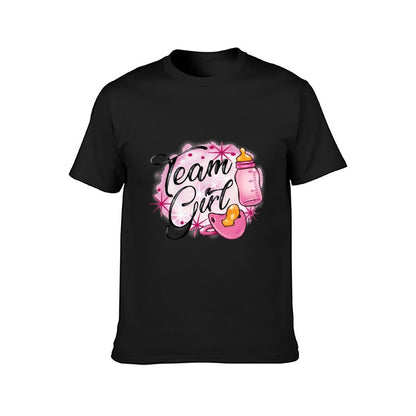 Inkmay Casual Cotton T-shirt Team Girl Pink Baby Items Unisex T-shirtRegular Natural T-Shirt