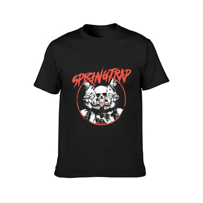 Inkmay Casual Cotton T-shirt Abstract Wolf Design On Coral Background Unisex T-shirtSmooth Feel Weekend T-Shirt