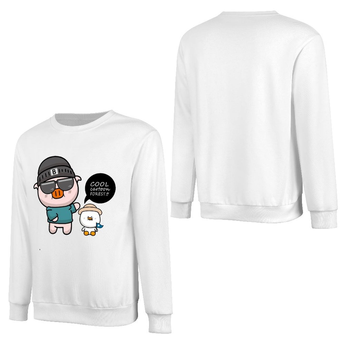 Front Patterned Long Sleeve TopBasic Vintage