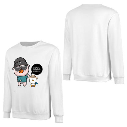 Front Patterned Long Sleeve TopBasic Vintage