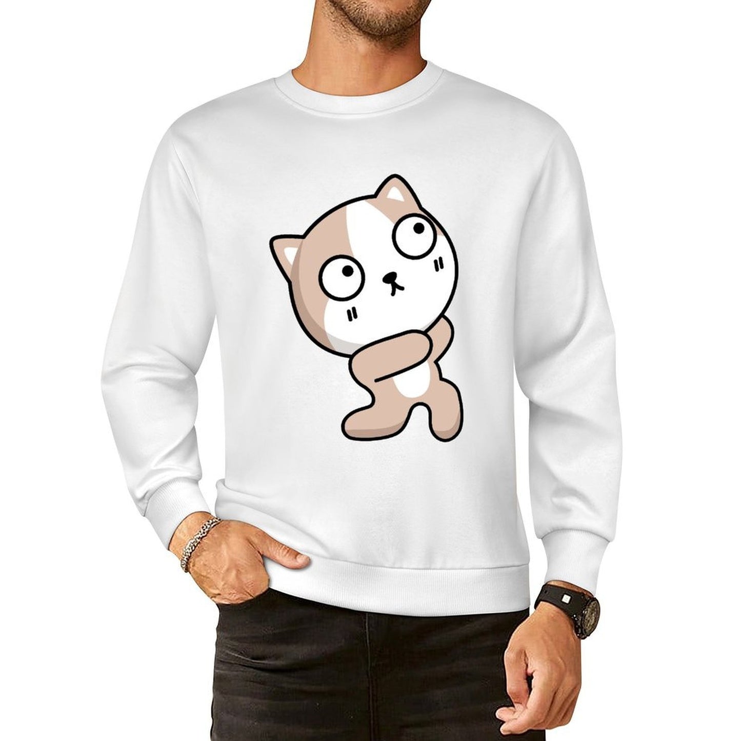 Front Patterned Long Sleeve TopColorfast Reliable