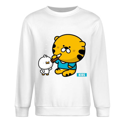 Front Patterned Long Sleeve TopNeutral Unisex