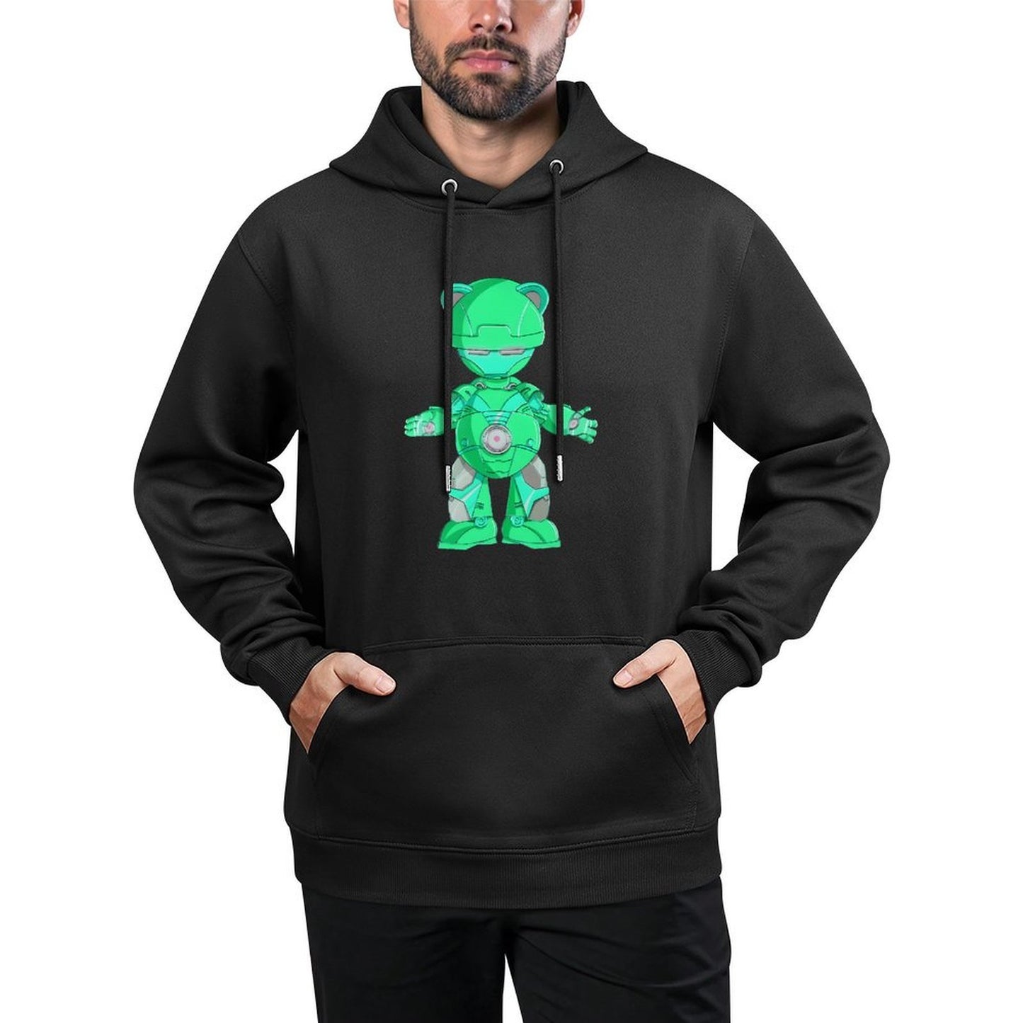 Hoodie Front PatternTear-Resistant Relaxed