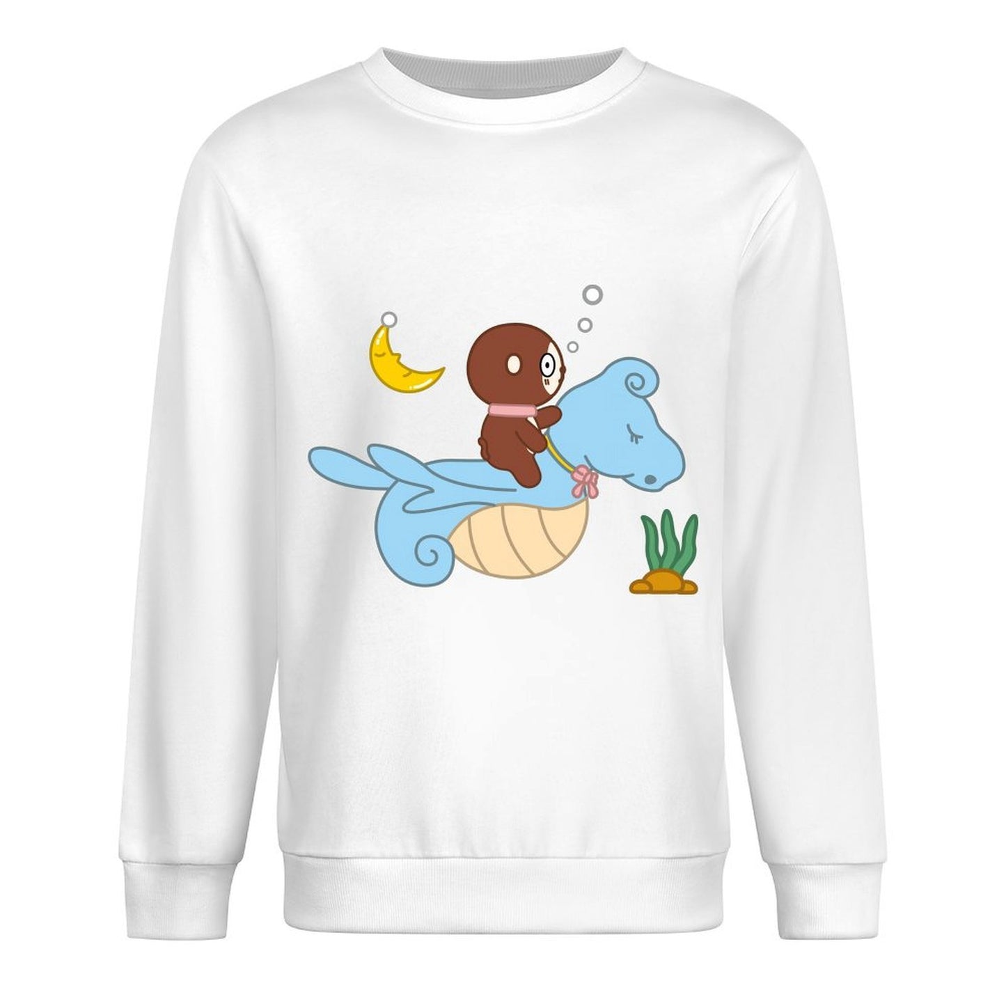 Front Patterned Long Sleeve TopRelaxed Heavyweight