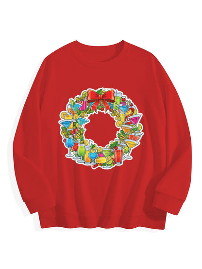 Customized Christmas-themed hoodies wreath