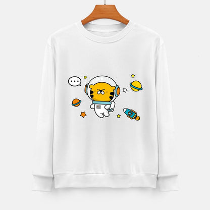 Front Patterned Long Sleeve TopStandard Neutral