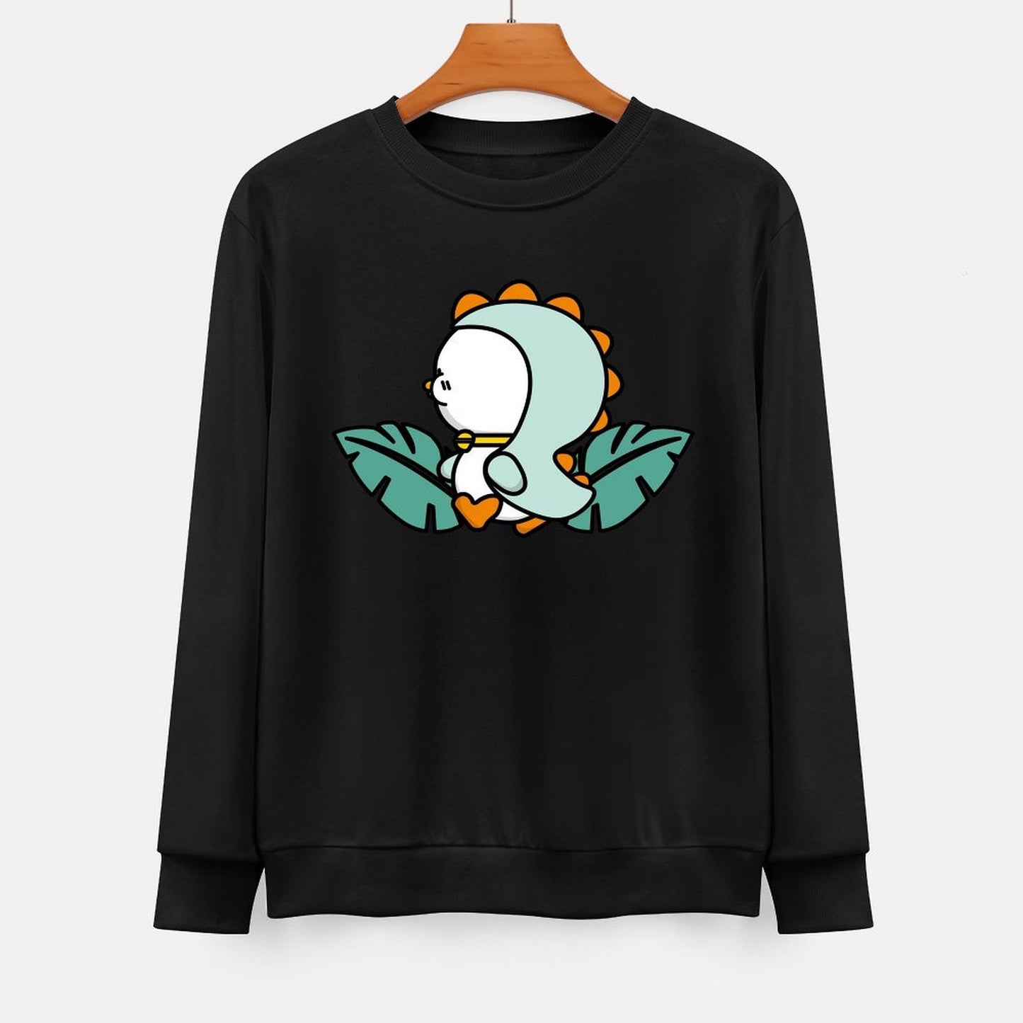 Front Patterned Long Sleeve Top100% Cotton Fitted