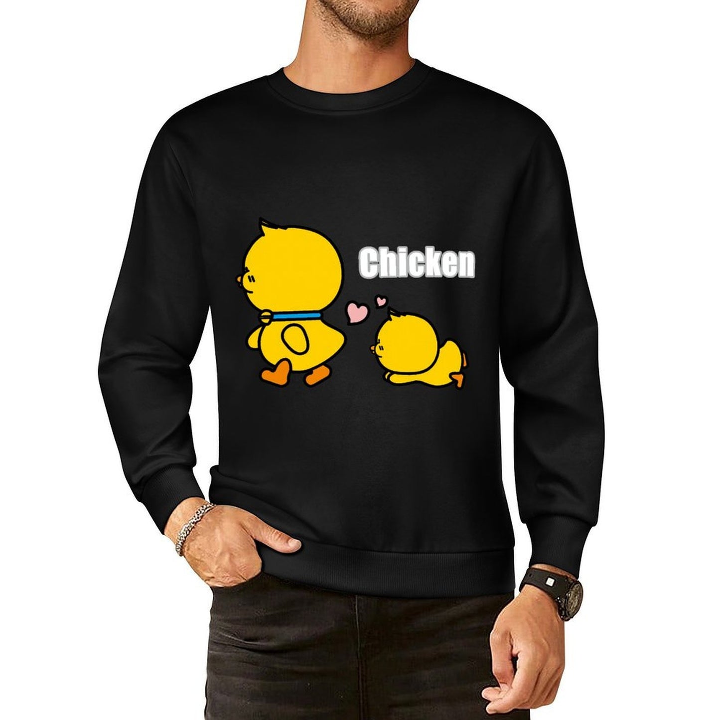 Front Patterned Long Sleeve TopColorfast Clean