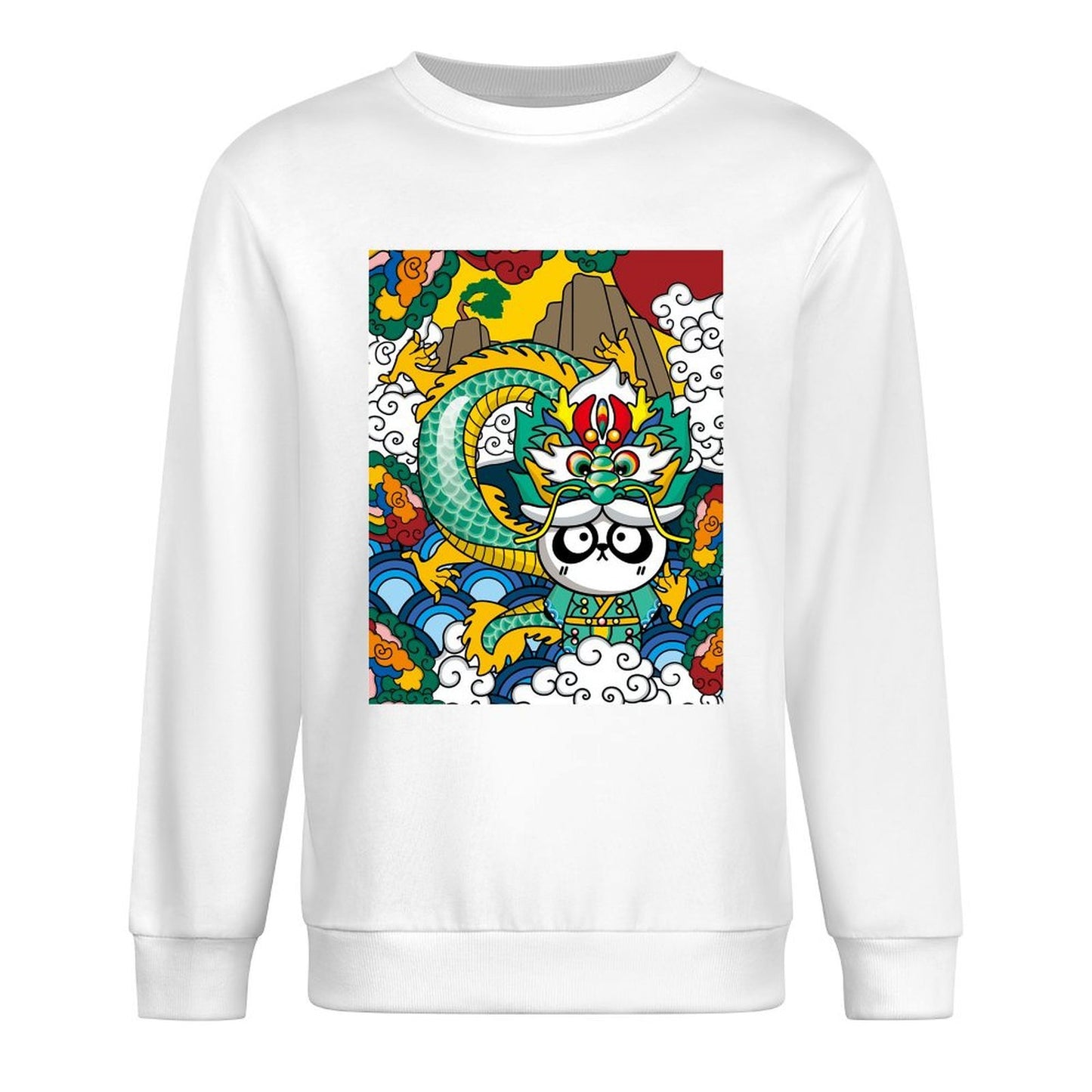 Front Patterned Long Sleeve TopCotton Softstyle