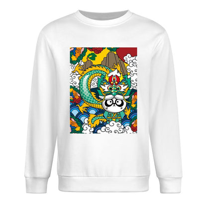 Front Patterned Long Sleeve TopCotton Softstyle