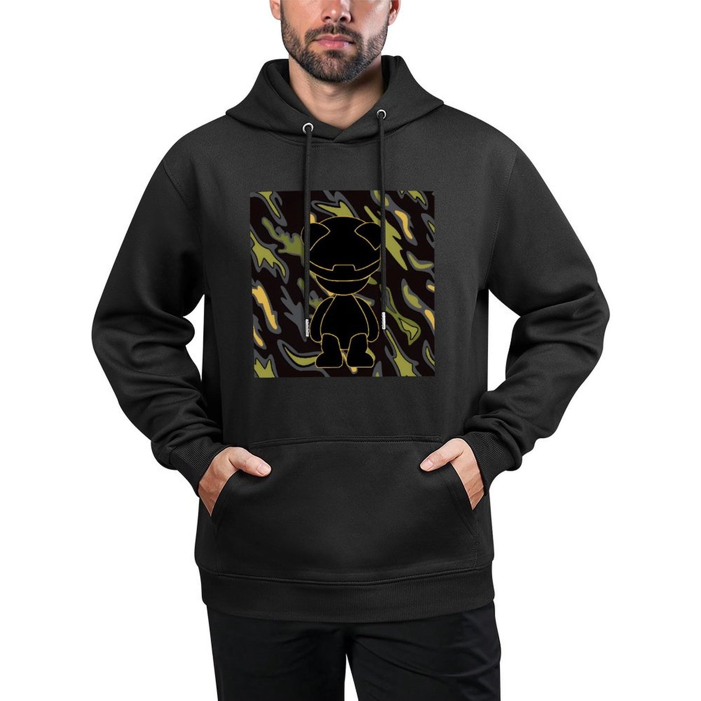 IPIB 250g Hooded Pocket Sweatshirt Front GraphicMen's Hooded  Sweatshirt6000023-4
