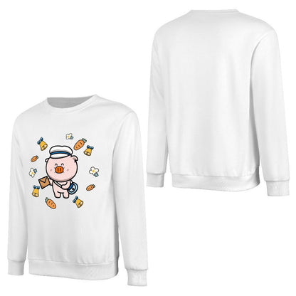 Front Patterned Long Sleeve TopPremium Double-Stitched