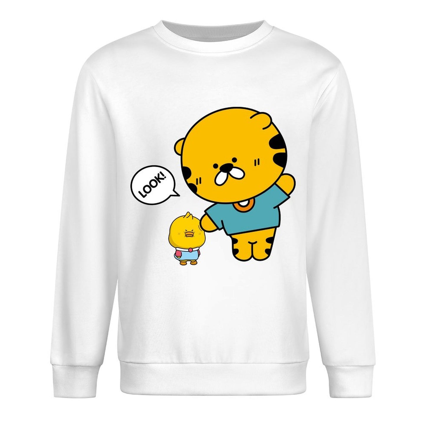 Front Patterned Long Sleeve TopPrinting Slim Fit