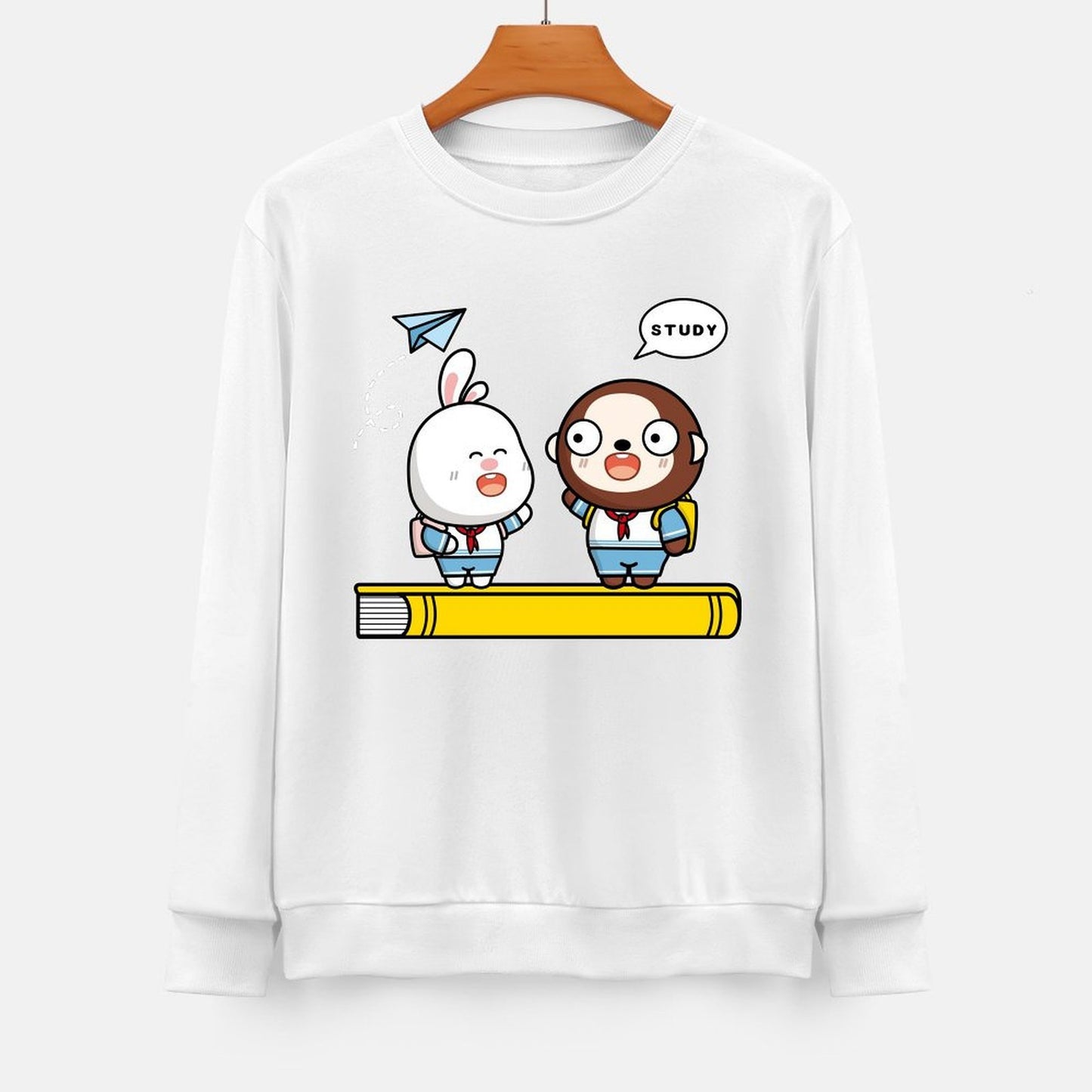 Front Patterned Long Sleeve TopComfortSeries Soft-Touch