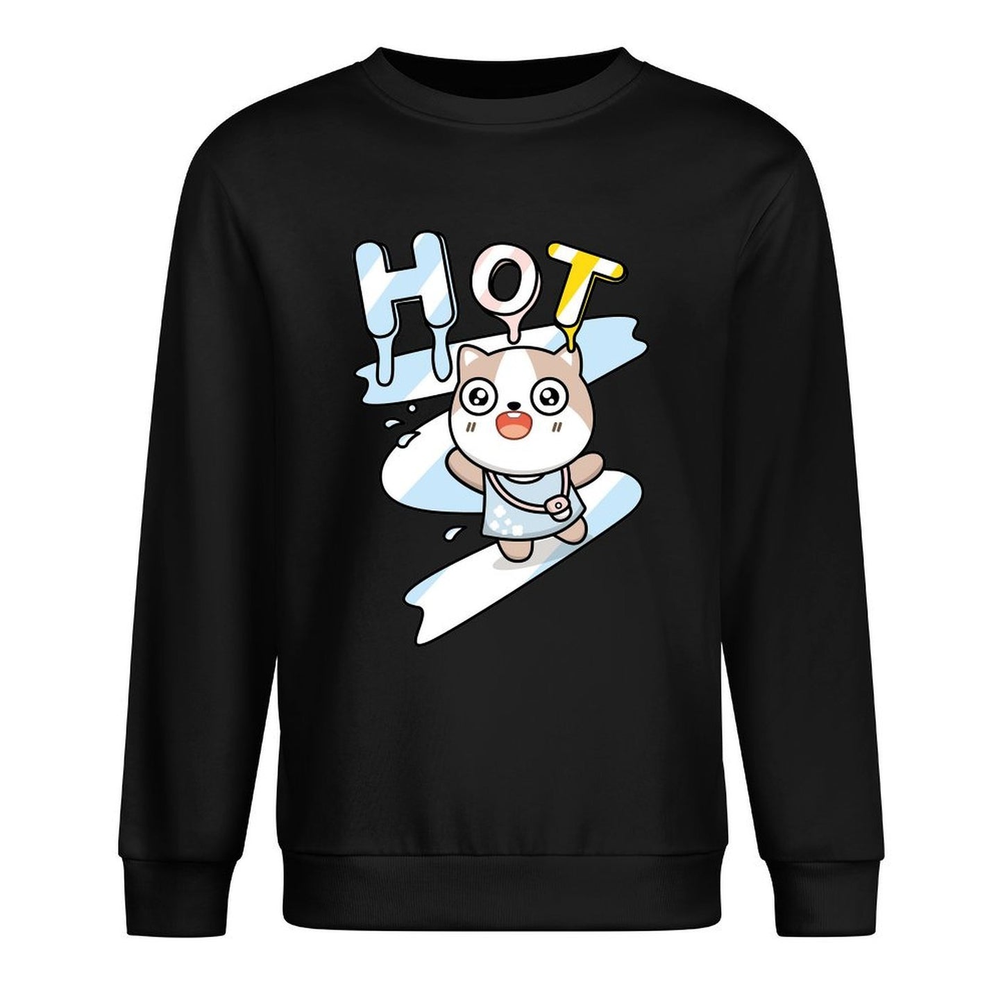 Front Patterned Long Sleeve TopRelaxed Fit Softstyle