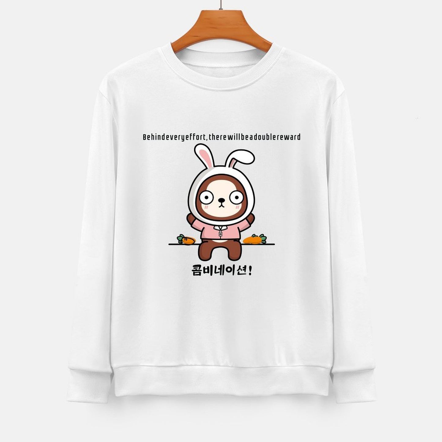 Front Patterned Long Sleeve TopCleanCut Natural