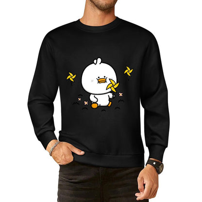 Front Patterned Long Sleeve TopShrink-Resistant LooseFit